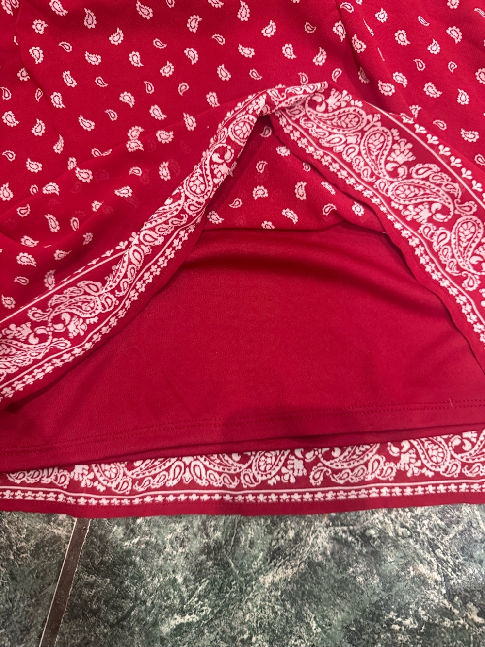 Set! Women's Flyaway Bandana Tank Top & Skirt- Wild Fable Red Paisley XL NWT - Picture 15 of 16